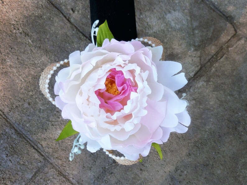 Peony Wrist Corsage Wristlet Lilies of the Valley Burlap Etsy