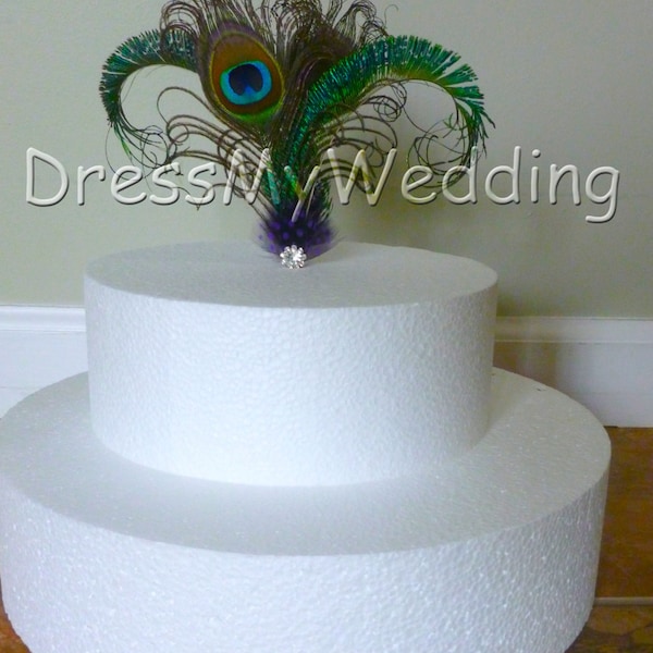 Wedding cake decor, peacock cake decor, Set of 2