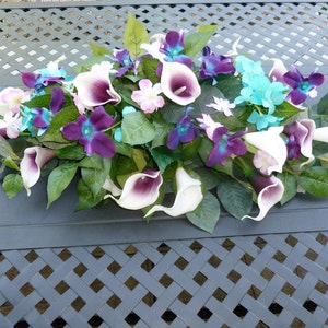 Hochzeitstischdekoration, Mittelstück, Rosen-Calla-Lilien-Orchideen-Mittelstück