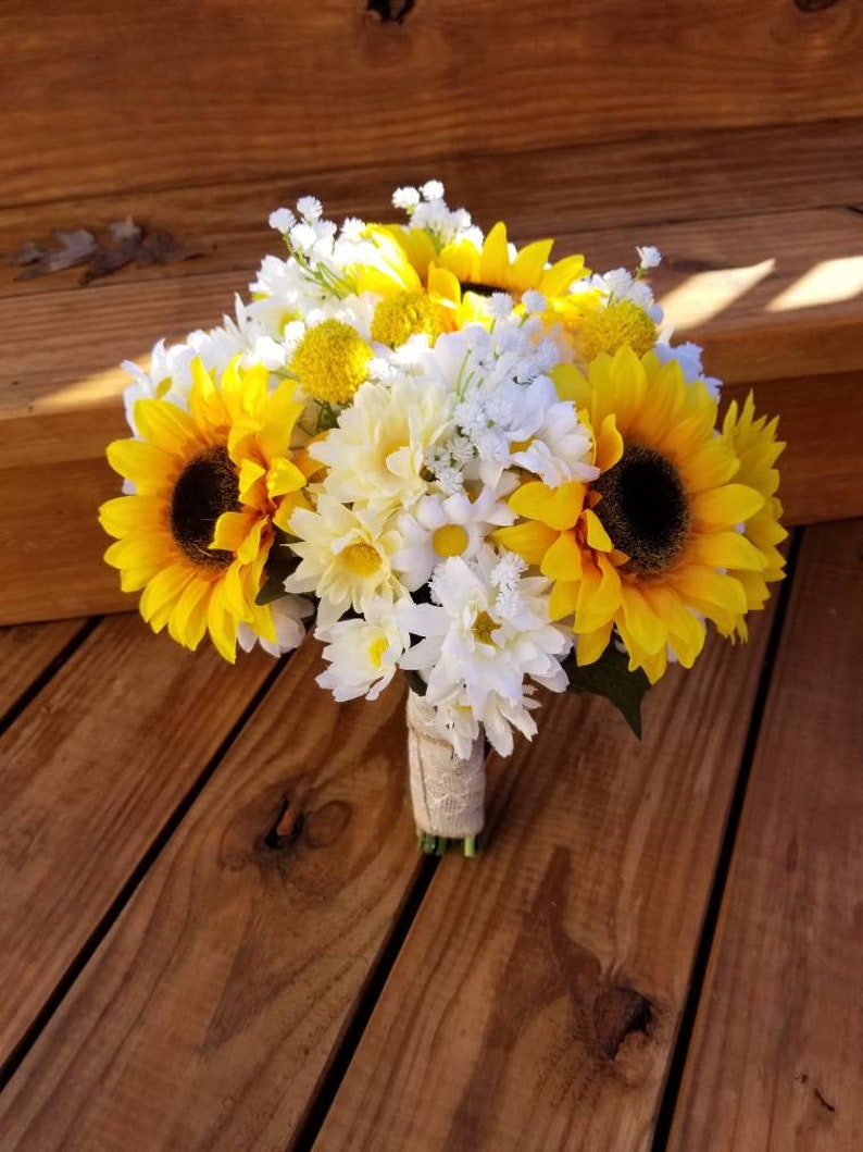 Sunflower daisy gerbera daisy baby's breath artificial Etsy