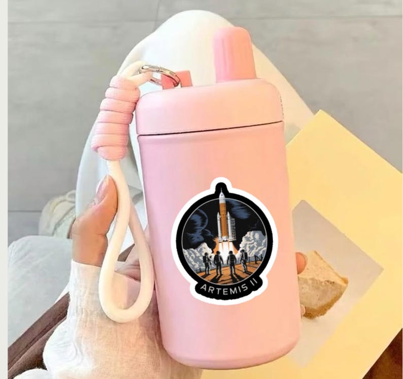 Artemis II SLS Rocket Launch Sticker, Historic Moon Mission Crew ...