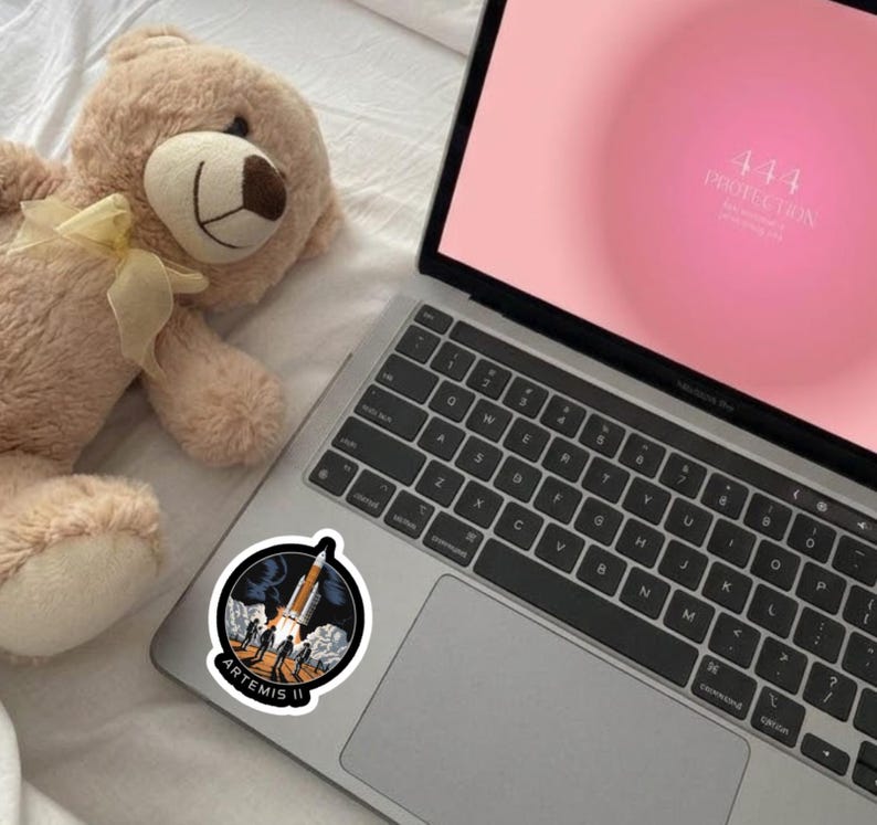 Artemis II SLS Rocket Launch Sticker, Historic Moon Mission Crew ...