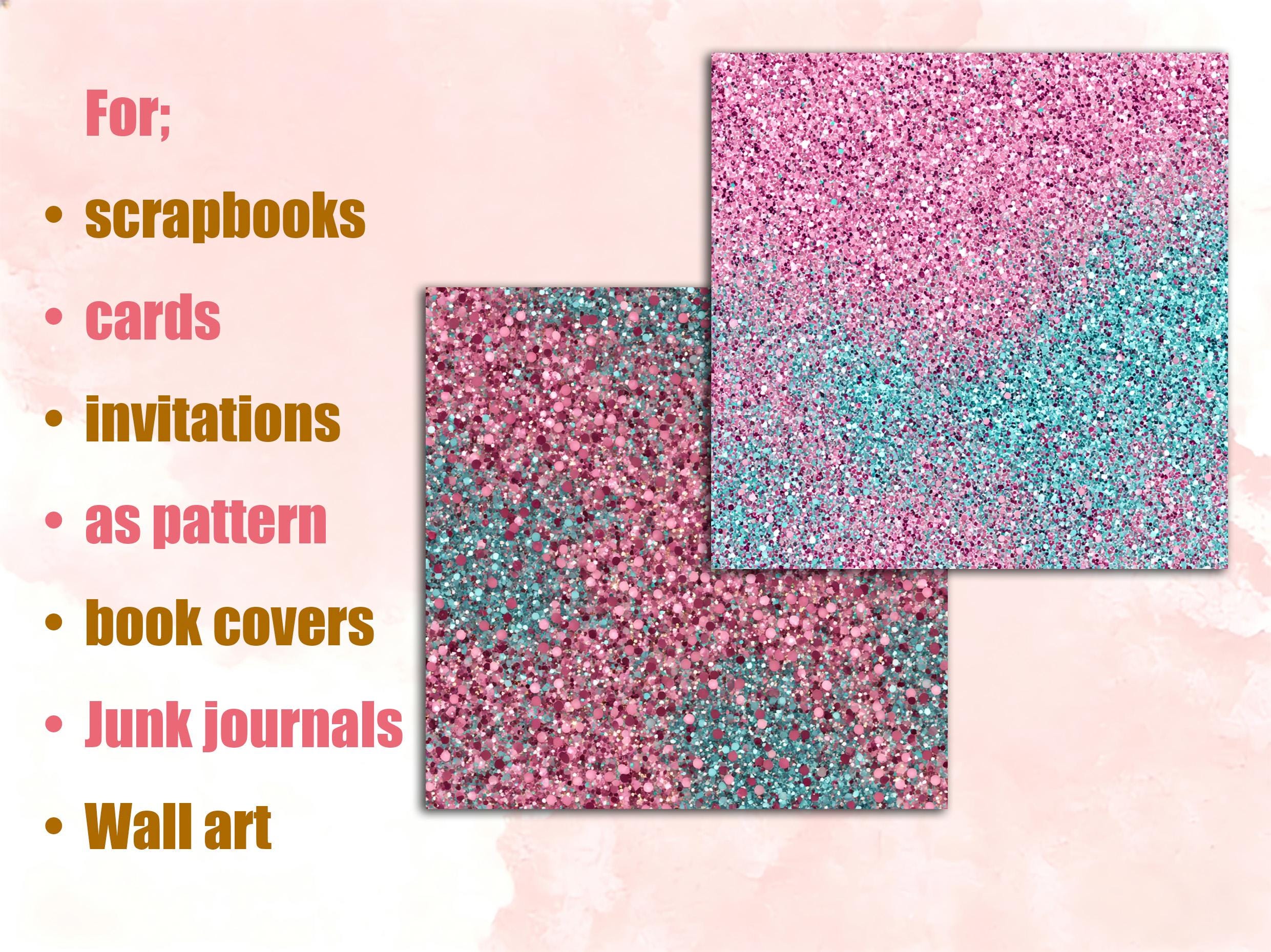 Glitter Seamless Patterns: Metallic Digital Paper Pack With Gold Silver ...