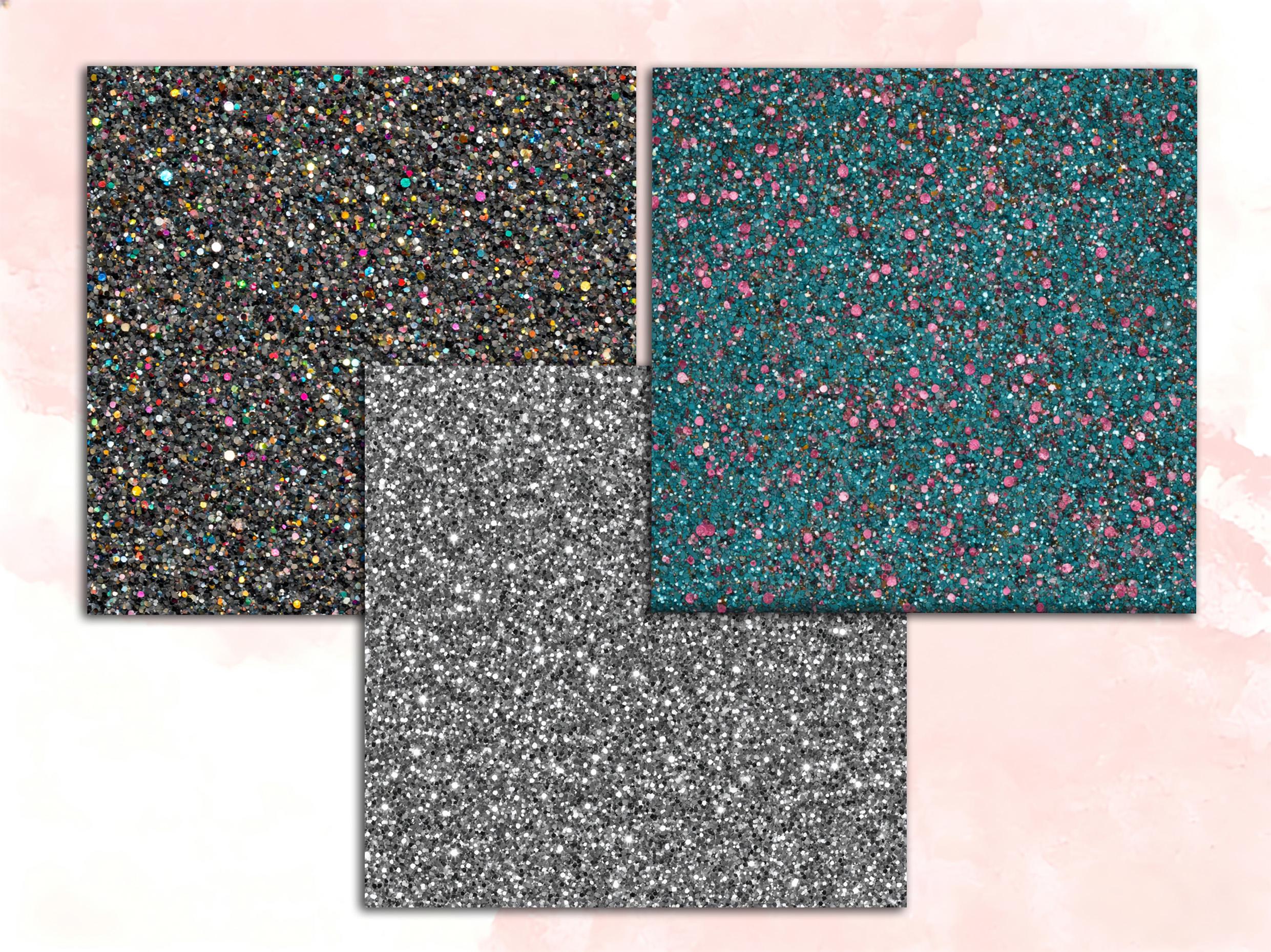 Glitter Seamless Patterns: Metallic Digital Paper Pack With Gold Silver ...