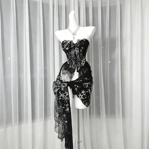 dark coquette dress to impress Black Color:Espresso Coconut Stripe 90s Chic Velvet Dress material: Mesh Dark colors