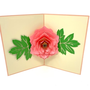 Cartão Pop-up de Rosa Personalizado | Cartão Floral Elegante em 3D | Cartão Feito à Mão | Presente Único para Amantes de Rosas e Fãs de Flores