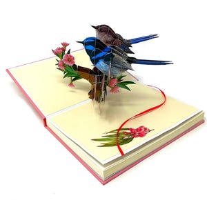 Wren Pop Up Journal – Anteckningsbok för fågelälskare, naturdagbok, gåva för djurliv, handgjord fågeldagbok, present till fågelskådare