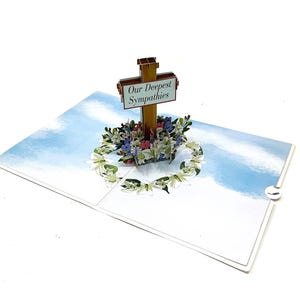 Pop-up chrétien personnalisé avec carte de sympathie | Salutation religieuse élégante 3D | Carte de foi faite main
