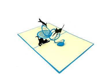 Gepersonaliseerde 3D pop-up kattenkaart