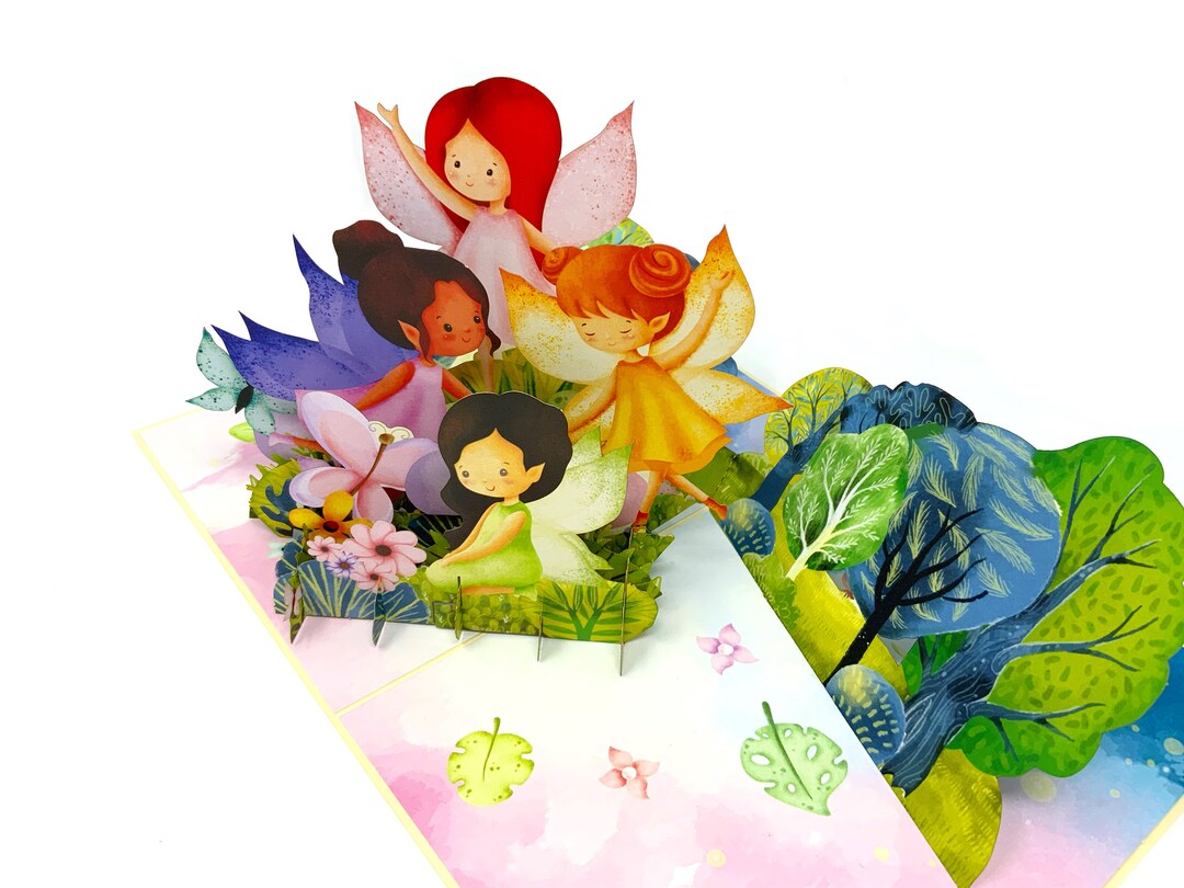 Personalised Fairy Garden Pop up Card – 3D Fairy Greeting Card ...