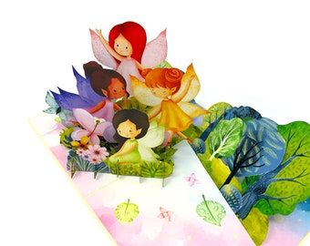 Pop up 3D Beautiful Green Fairy Card - Etsy UK