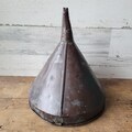 Vintage XL Metal Funnel, Rustic, Hand Forged, Distressed Patina, Whiskey, Moonshine, Garden, Farmhouse