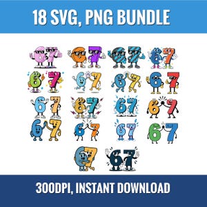 Sex sju Alla hjärtans dag SVG PNG-paket, meme-design (digital nedladdning)
