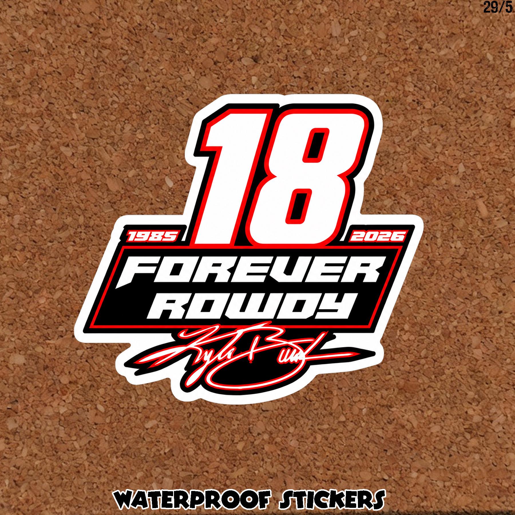 Rowdy Window Sticker Kyle Busch Memorial Sticker, Racing Sticker, RIP Rowdy Sticker, Racing ...