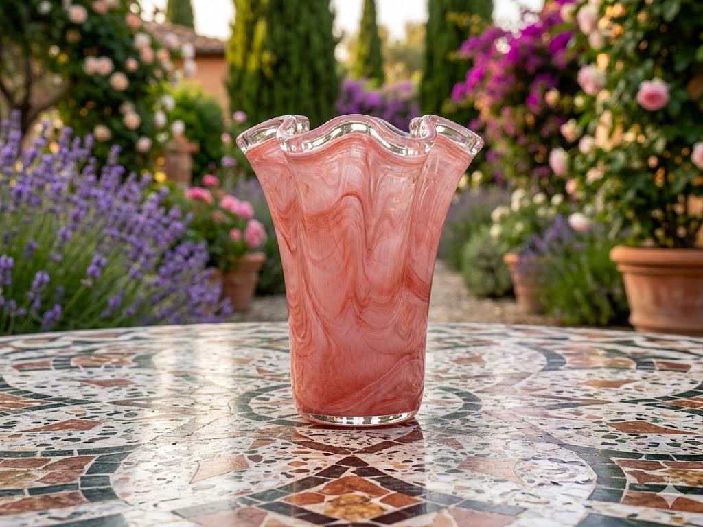 Pink Murano Glass Vase - Etsy