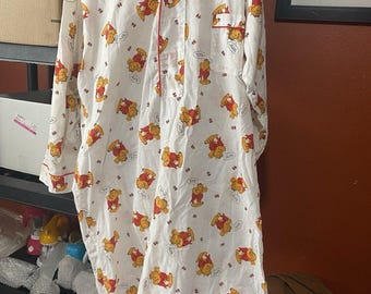 Vintage 90s Garfield Christmas Nightshirt Large Jockey Sleep Dress Nightgown