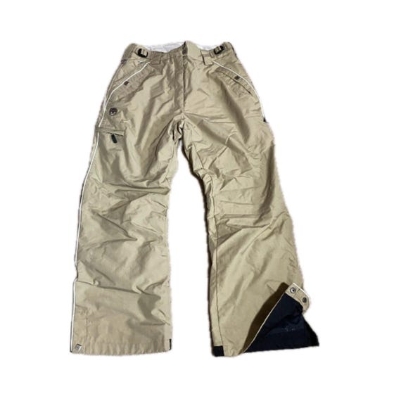 Vintage Columbia Convert Ski Pants Women's Small - Khaki Tan Y2K Baggy Snowboard Trousers - Original Owner Base TRX Gorpcore Techwear