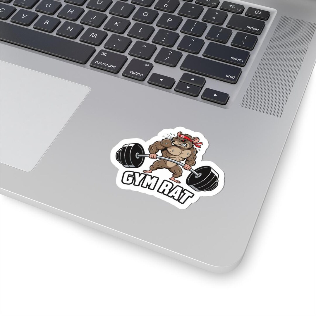 Gym Rat Sticker | Funny Bodybuilding Decal | Weightlifting Fitness Gift ...