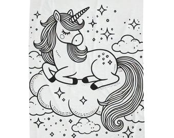 Unicorn Horse Velveteen Plush Blanket