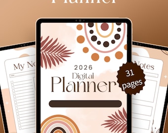 2026 Digital Planner for iPad | Minimalist Monthly PDF (Canva Editable)