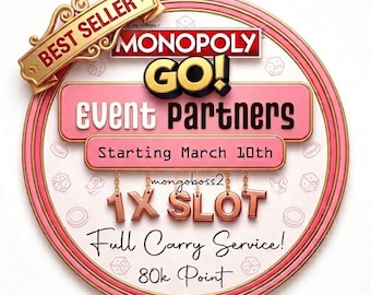 Monopoly Go Partner Event Full Carry | 80k Points Guaranteed Service