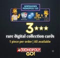 Monopoly Go! 3 star sticker 1 piece/order The Simpsans new album All card available!