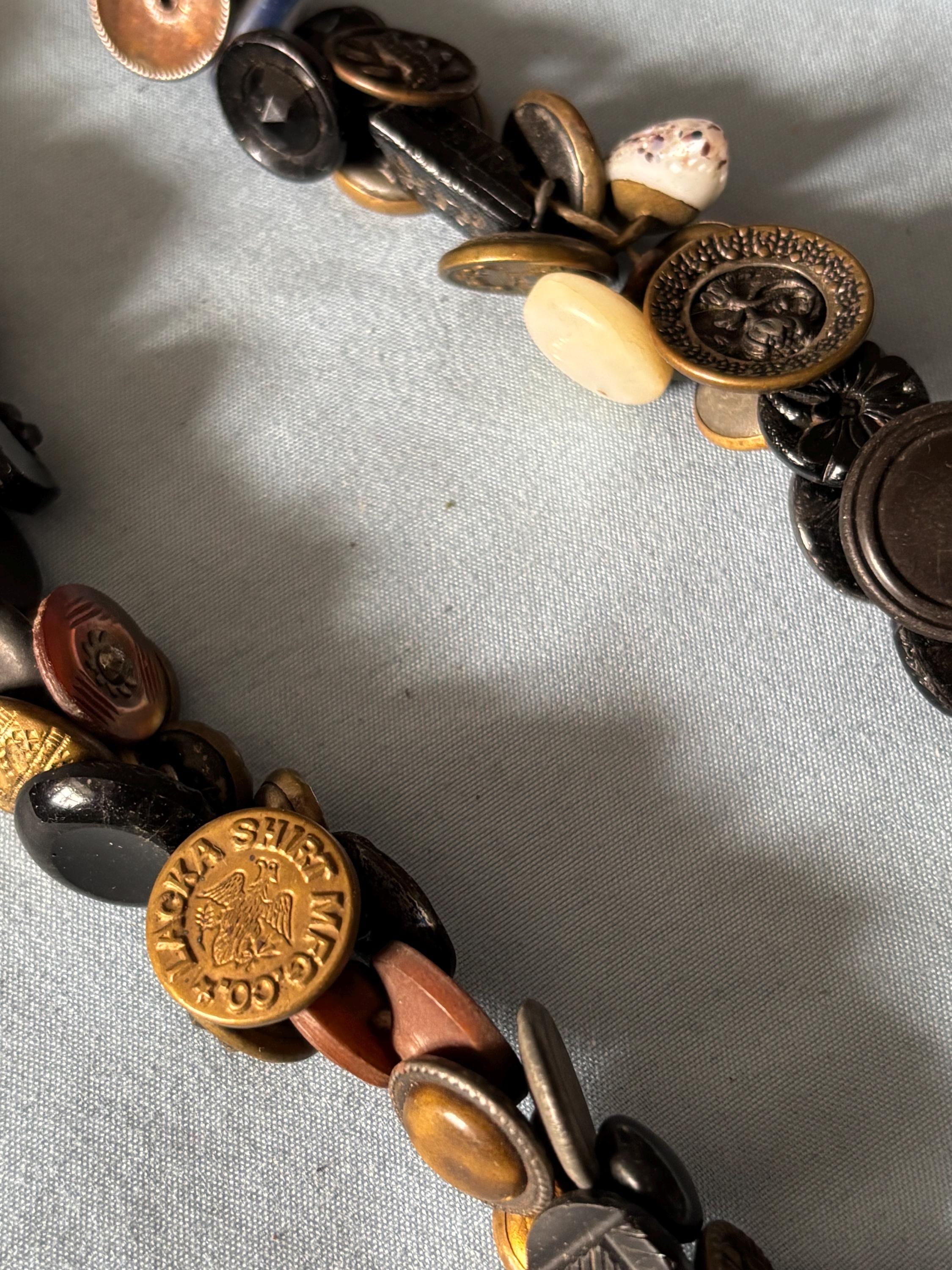 Rare 19th Century Charm String Button Necklace - Rare Victorian ...