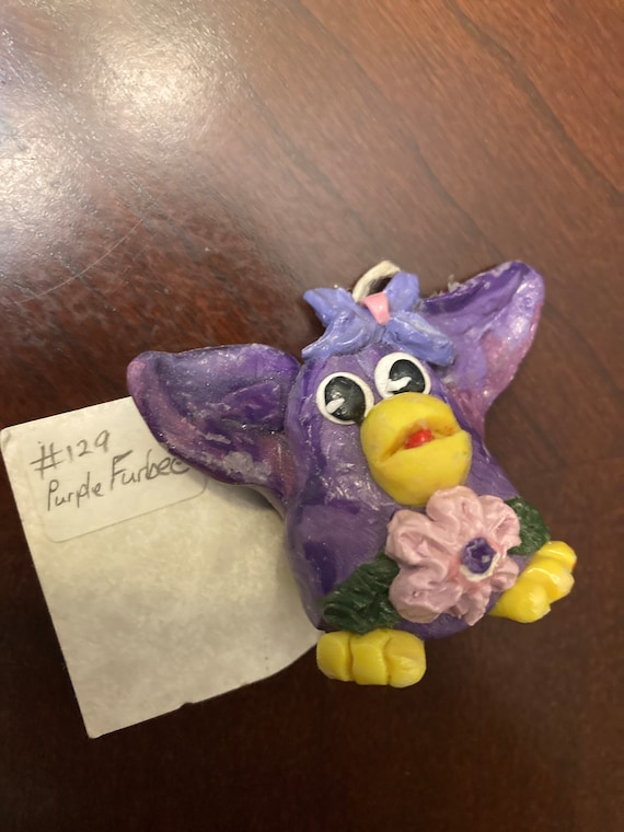 Vintage OOAK Furby handmade pendant, furby Valenti