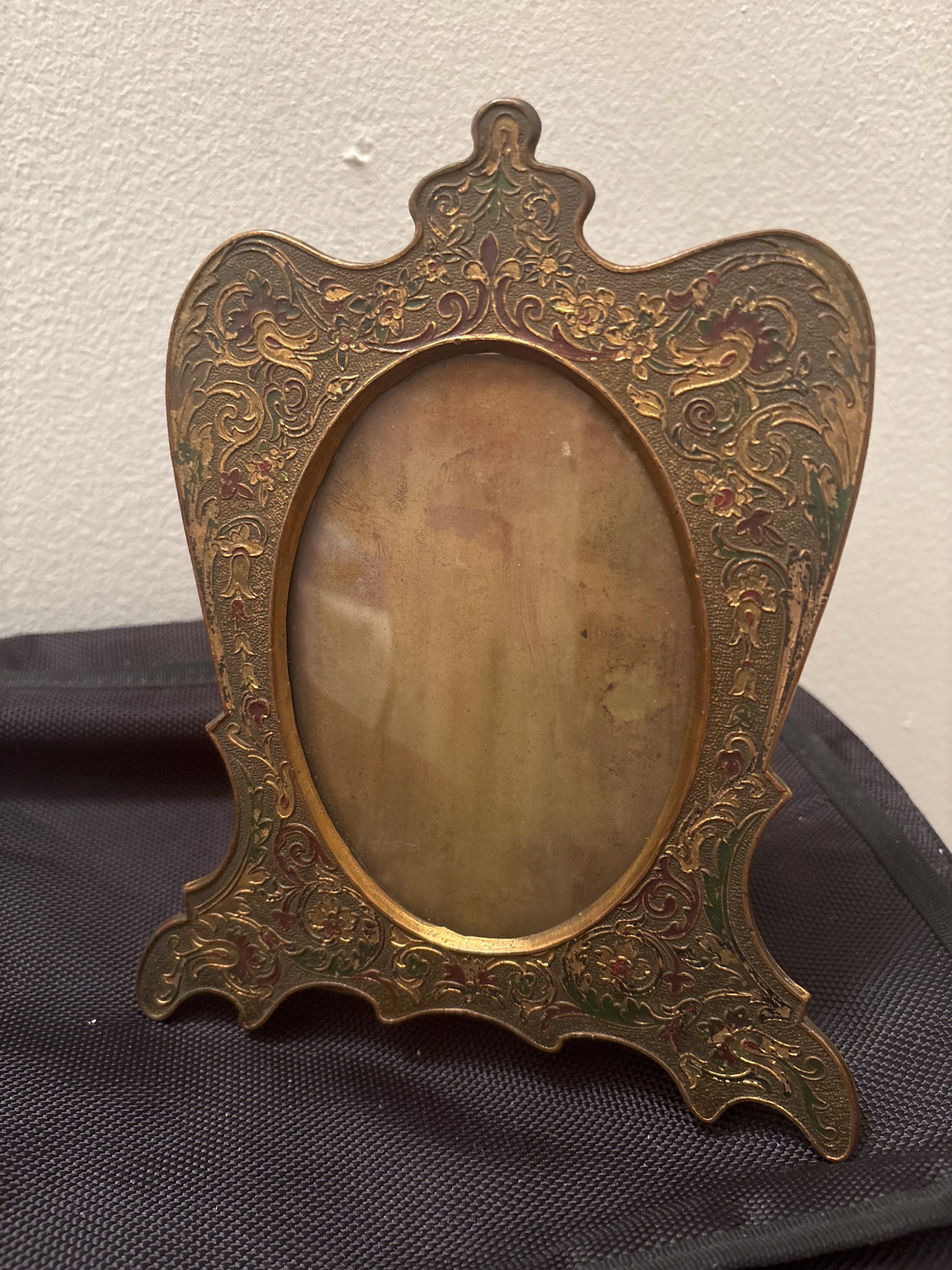 Antique Rare Victorian Art Nouveau 24K Gold Leaf Frame, 6” X 4”, Easel ...