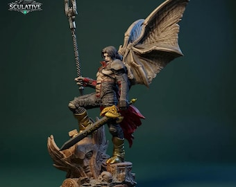 ラジエル ヴァンパイア 3D STL | ダークファンタジー 天使像 | ヴァンパイア戦士ジオラマ 1:6スケール