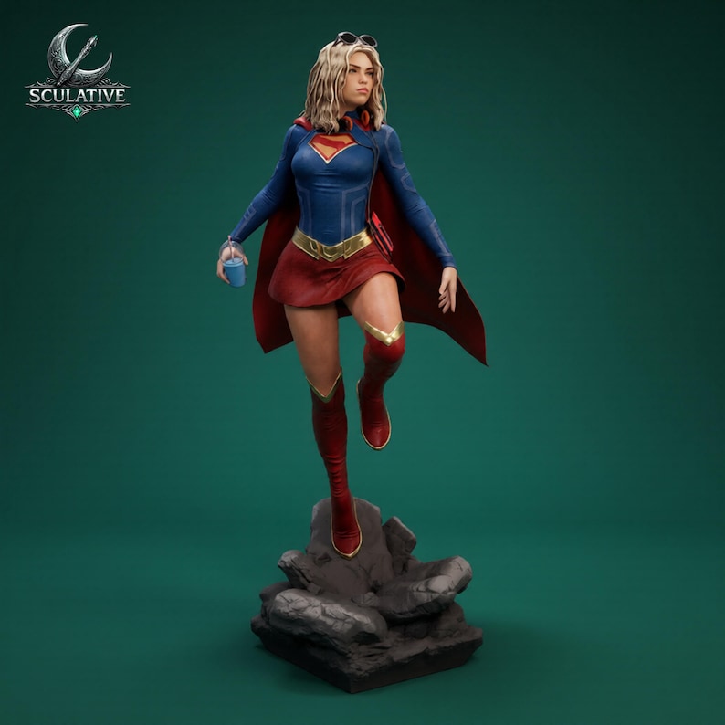 Flying Heroine STL File for 3D Printing – 1:6 Scale Female Superhero ...