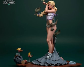 Cinderella STL File 1:6 Scale | Fantasy Female Statue 3D Print | High Detail Fairy Tale Character STL