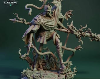 Messmer Serpent Knight STL Statue | Dark Fantasy Warrior Figure | 75mm & 178mm Resin 3D Print