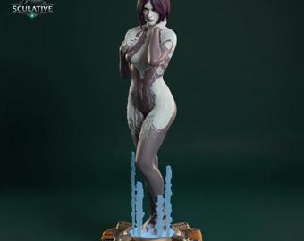 Cortana 3D Model STL | Sci-Fi AI Hologram Figure 1:6 Scale | Non Supported | Digital Download for 3D Printing