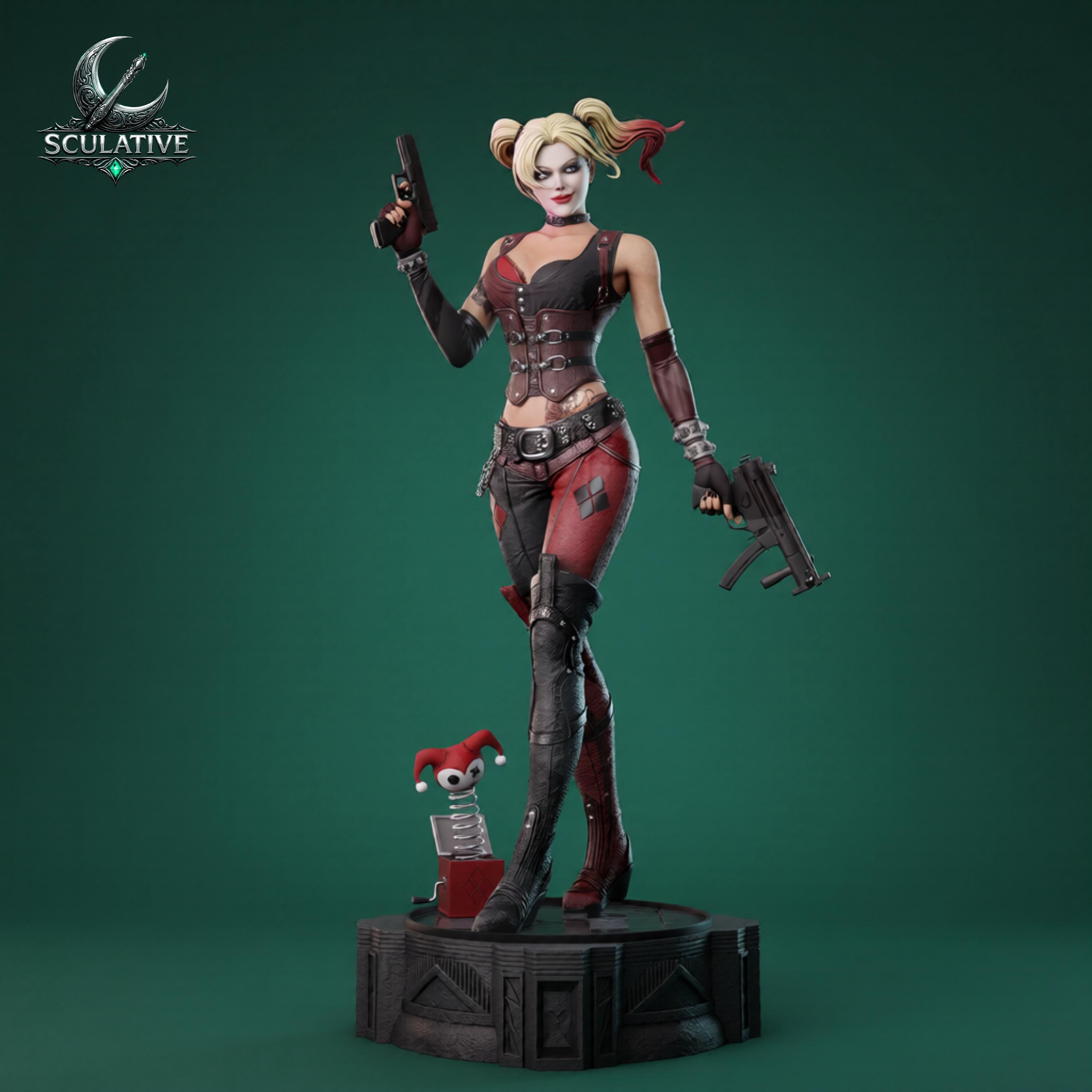 Crazy Clown Girl STL File for 3D Printing – 1:6 Scale Female Villain ...