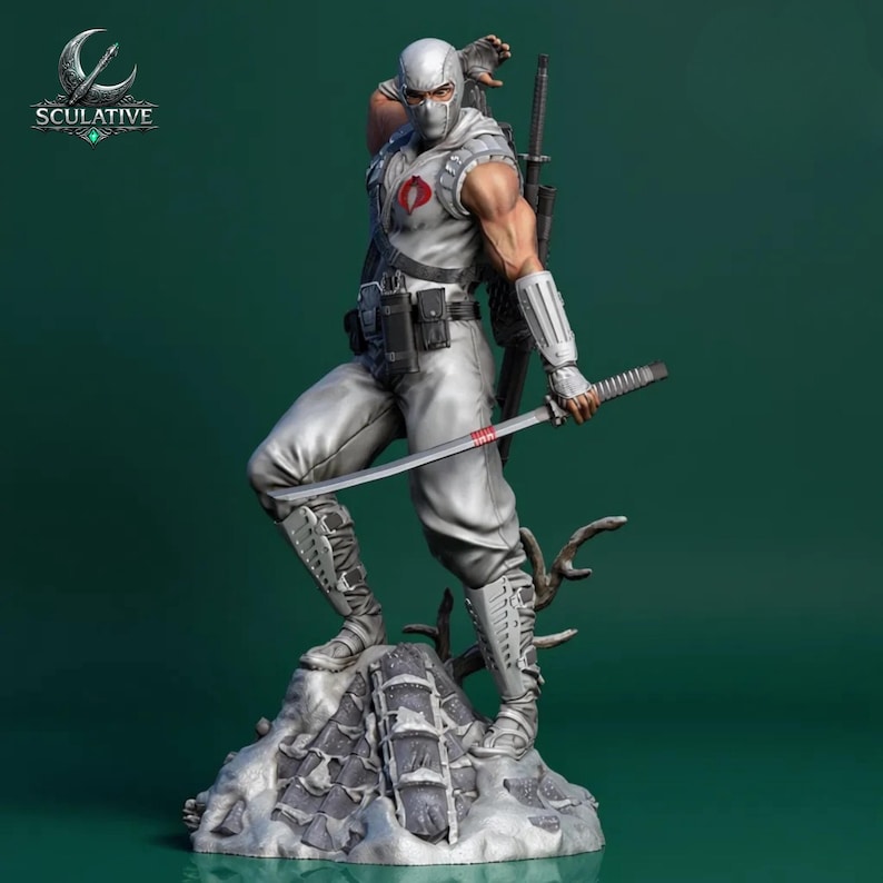 Storm Shadow STL file 1:6 scale ninja warrior statue for 3D printing