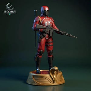 Crimson Guard tactical soldier STL printable statue
