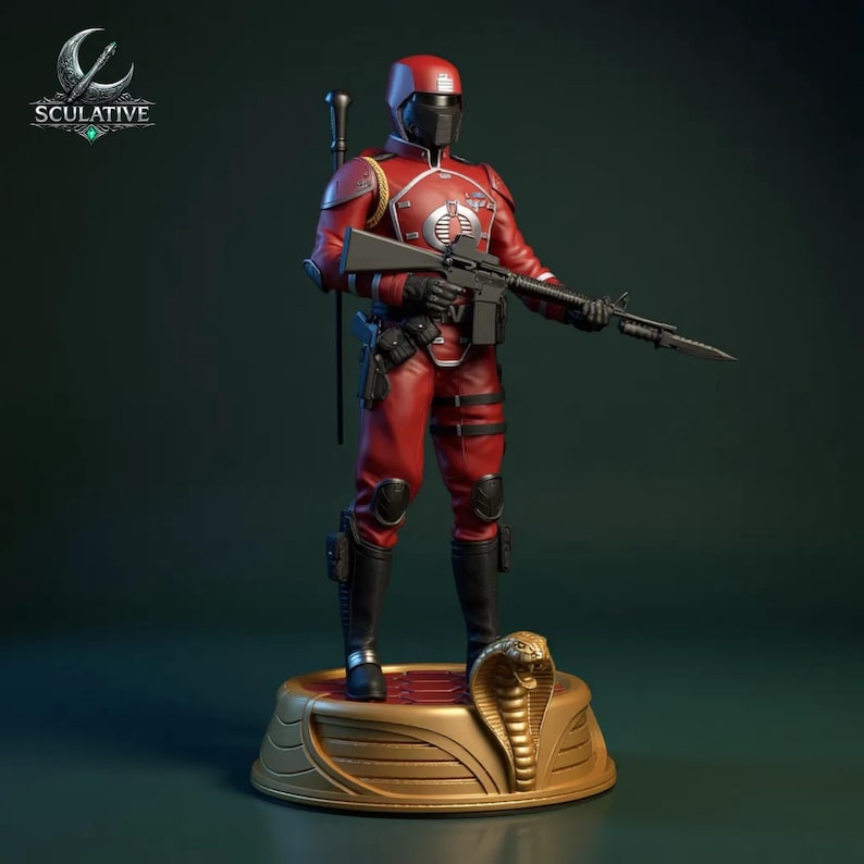 Crimson Guard tactical soldier STL printable statue