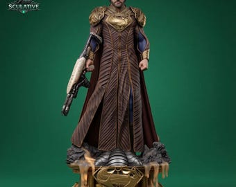 スペースガーディアンのSTLファイル、3Dプリント用SF戦士像、1/6スケール樹脂製フィギュアモデル、デジタルダウンロード
