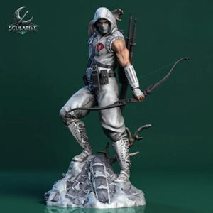 High detail Storm Shadow statue STL unsupported 3D print model