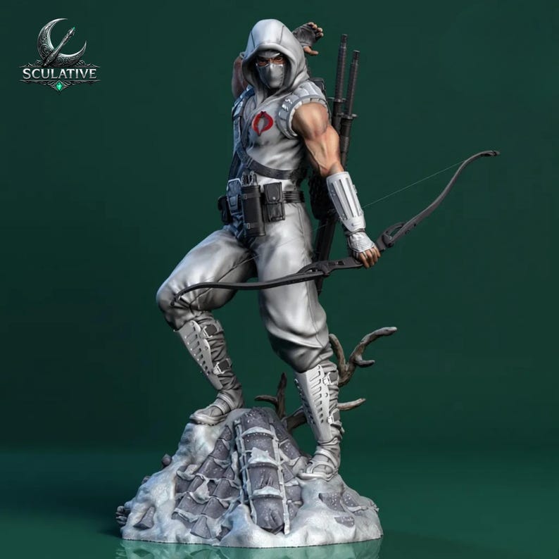High detail Storm Shadow statue STL unsupported 3D print model