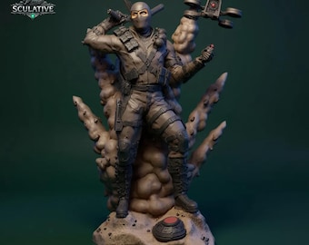 Firefly Tactical Commando 3D STL | Military Saboteur Statue | Game Inspired Figure