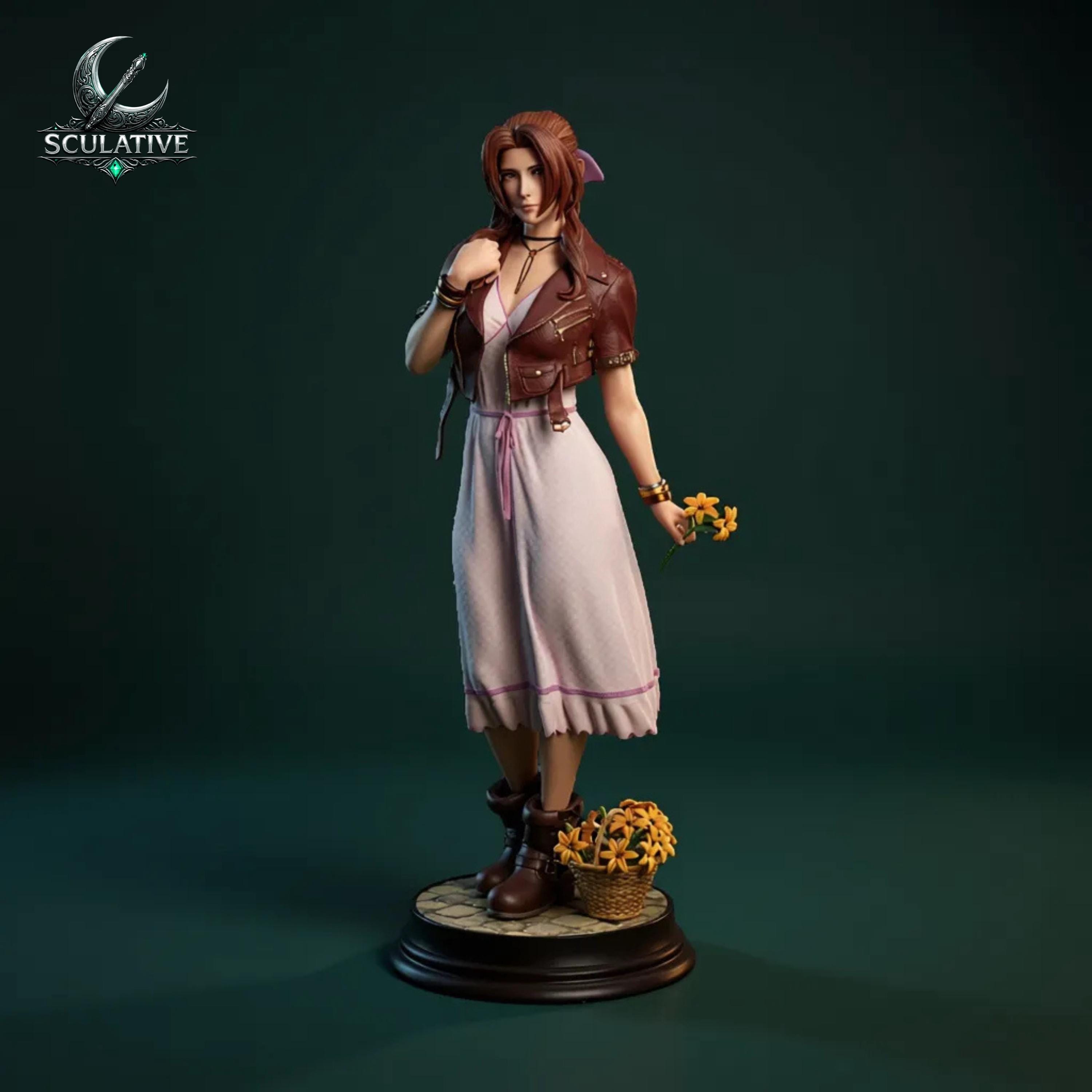 Figurine Aerith à Peindre – Final Fantasy VII – Modèle Sans Marque Générique