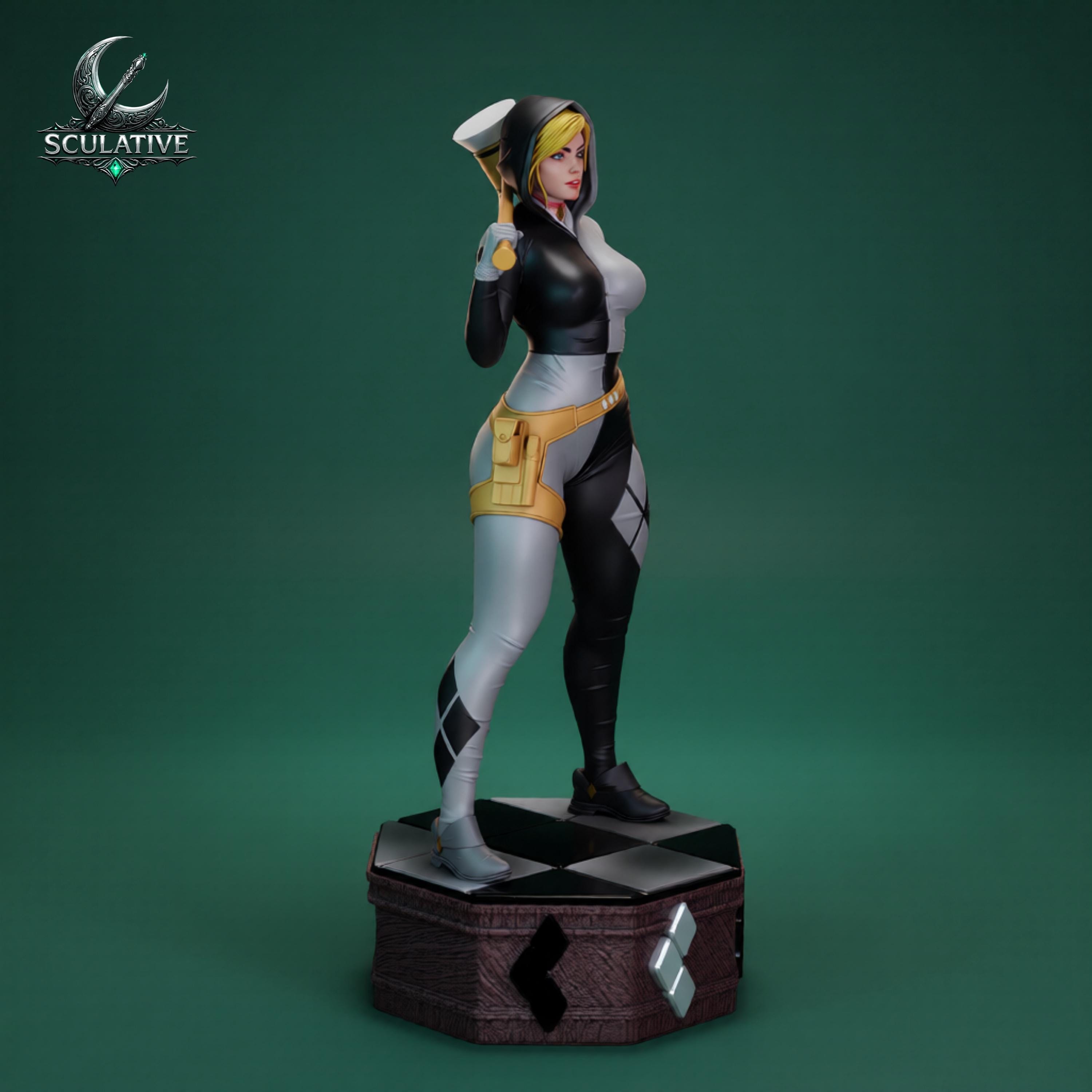 Femme Fatale STL File | Dual Tone Vigilante Girl Statue | 3D Printable ...
