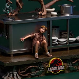 Jurassic Park inspired kitchen diorama 3D printable model