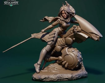 Alita Cyborg Kriegerin STL Statue | Angel inspirierte Figur | 1:10 3D gedrucktes Resin Modell
