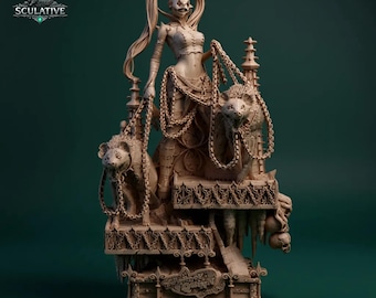 Diorama 3D de Harley STL / Estatua de villano oscuro a escala 1:6 / No compatible / Descarga digital para impresión 3D