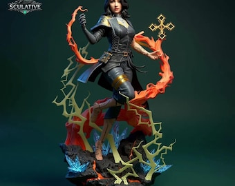 Lune Expedition 33 3DモデルSTL | ファンタジーメイジ像 1:6スケール | サポートなし | 3Dプリント用デジタルダウンロード