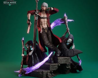 ハンターデーモンの3Dプリント用STLファイル｜アクション男性レジンスタチュー｜ファンタジーコレクタブルフィギュア｜ガレージキット｜3Dプリントモデル