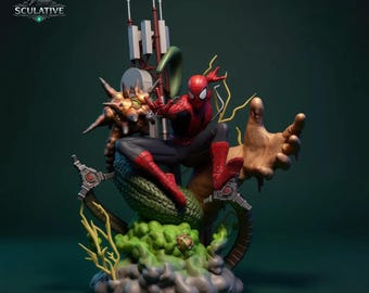 Archivo STL de Spider-Man a escala 1:6 / Estatua de superhéroe impresa en 3D / Personaje con alto nivel de detalle STL / Descarga instantánea